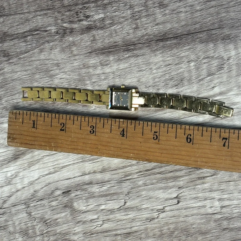 Anne Klein‎ Women's Gold Tone Square Face Quartz Watch Base Metal Bezel